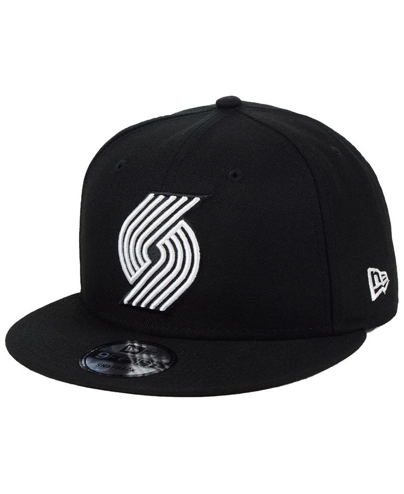 New Era Portland Trail Blazers Black White 9FIFTY Snapback Cap