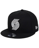 New Era Portland Trail Blazers Black White 9FIFTY Snapback Cap