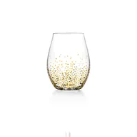 Jay Imports Gold Luster Stemless Glasses, Set of 4