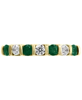 Effy Emerald (3/8 ct. t.w.) & Diamond (1/4 ct. t.w.) Band in 14k Gold