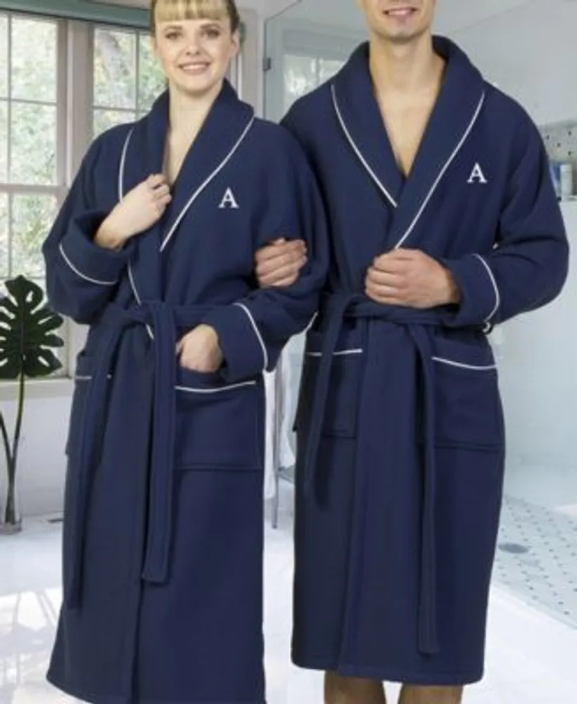 Linum Home Personalized Turkish Cotton Waffle Terry Bath Robe Collection
