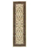 Closeout! Oriental Weavers Kashan 108X Ivory/Black 2'3" x 7'6" Runner Area Rug