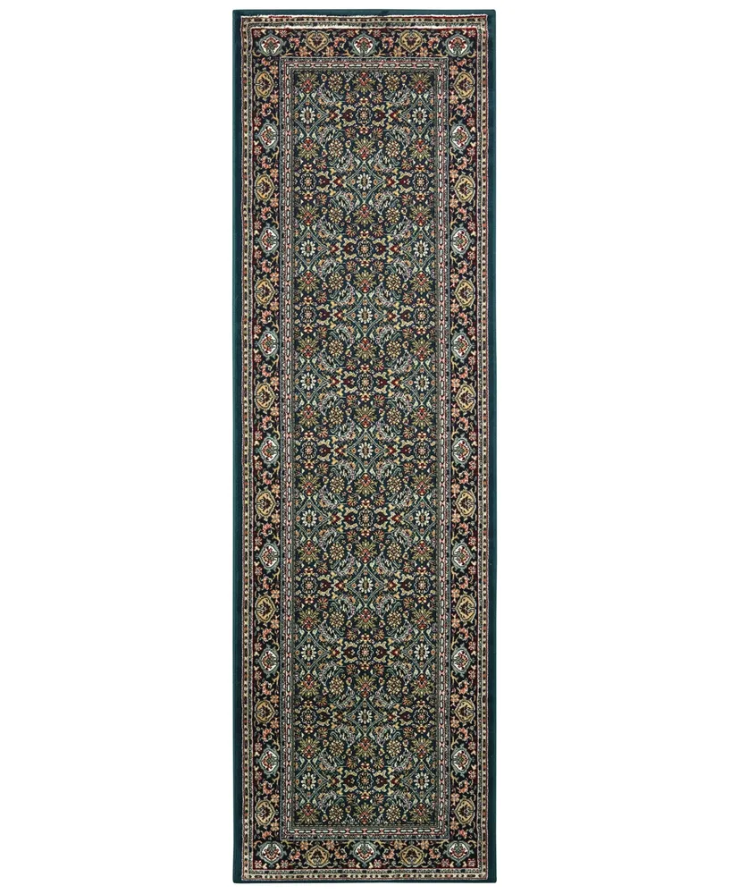 Closeout! Oriental Weavers Kashan 180L Navy/Multi 2'3" x 7'6" Runner Area Rug