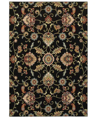 Closeout! Oriental Weavers Kashan 9946K Black/Multi 7'10" x 10'10" Area Rug