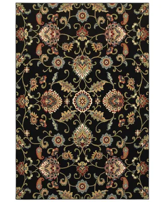 Closeout! Oriental Weavers Kashan 9946K Black/Multi 3'10" x 5'5" Area Rug