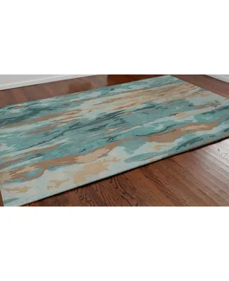 Liora Manne' Corsica 9144 Waterfall Patina 5' x 7'6" Area Rug