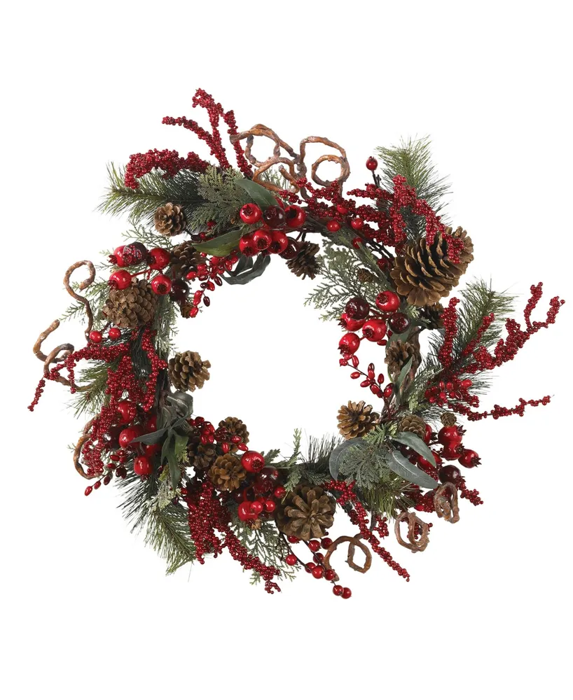 Nearly Natural 24" Assorted Berry Wreath