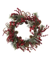 Nearly Natural 24" Assorted Berry Wreath
