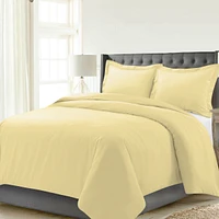 Celeste Home Luxury Weight Solid Cotton Flannel Duvet Cover Set