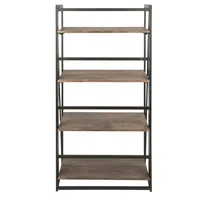 Lumisource Dakota Bookcase in Metal and Wood