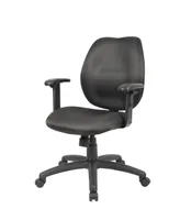 Boss Office Products Mid-Back Task Chair with Adjustable Arms