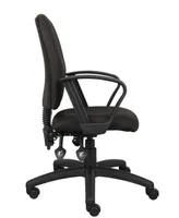 Boss Office Products Multi-Function Fabric Task Chair W/Loop Arms