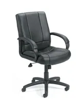 Boss Office Products Caressoft Executive Mid Back Chair