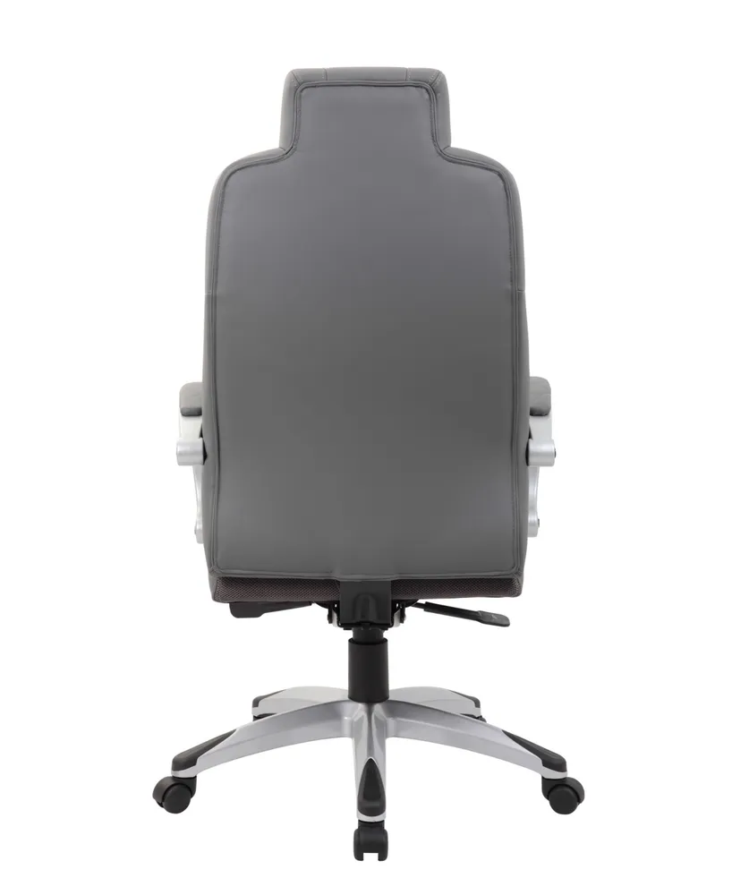 Boss Office Products Hinged Arm Executive Chair With Synchro-Tilt