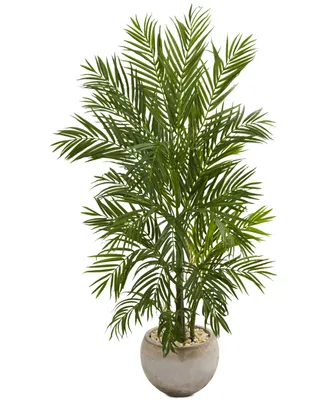 Nearly Natural 5' Areca Palm Artificial Tree in Bowl Planter