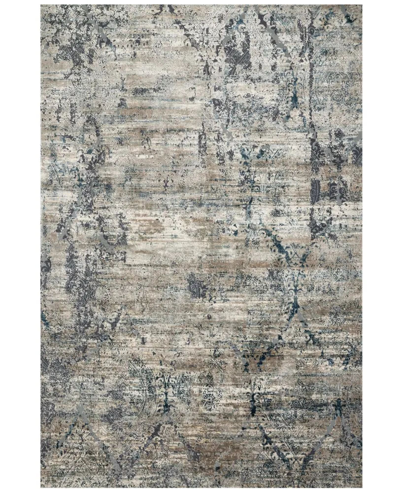 Loloi Cascade Cas-01 Taupe/Blue 18" Square Area Rug