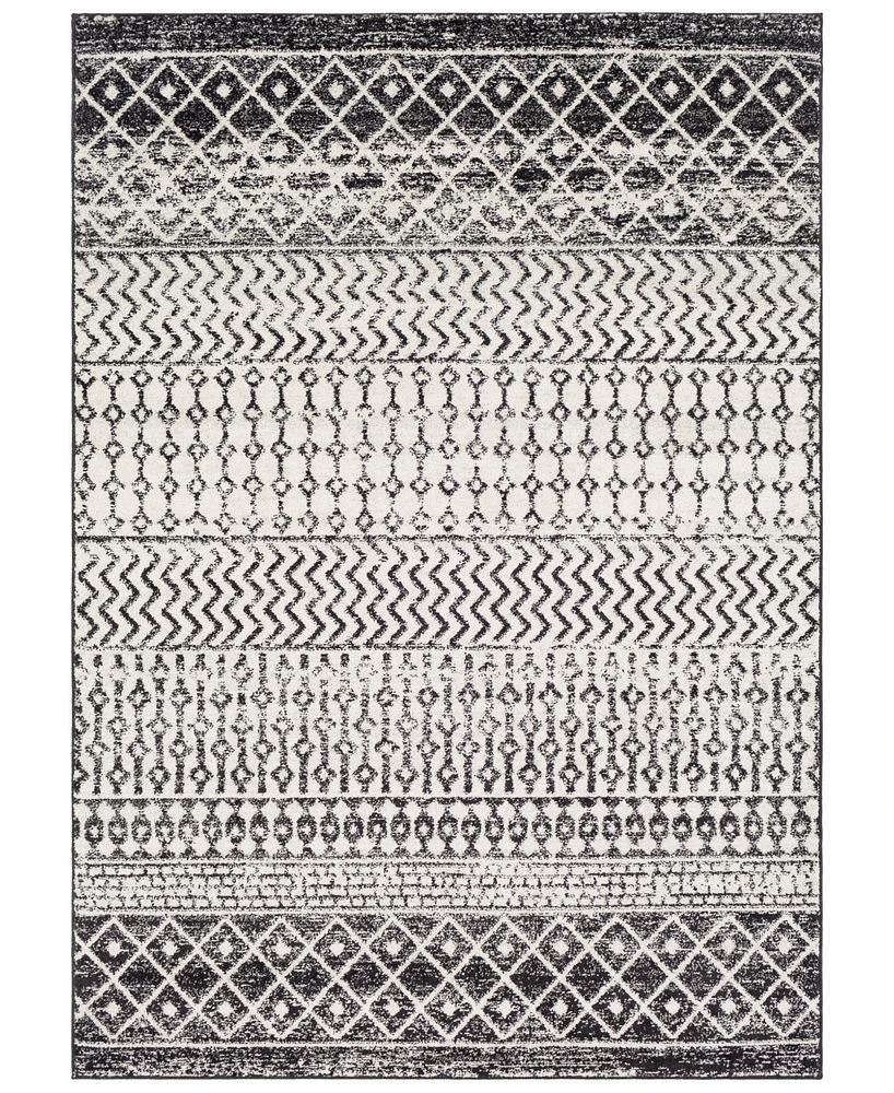Livabliss Elaziz Elz-2307 Black 6'7" x 9' Area Rug