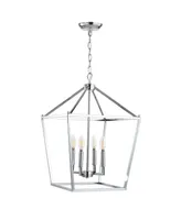 Jonathan Y Pagoda 4-Bulb Lantern Metal Led Pendant