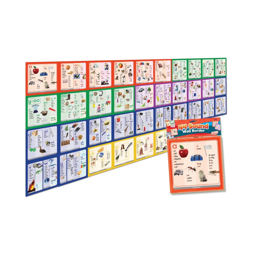 Junior Learning 44 Sound Wall Border Educational Learning Set