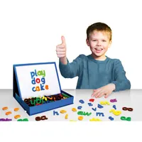 Junior Learning Rainbow Phonics Magnetic Letters and Built in Magnetic Board