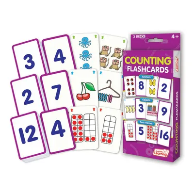 Junior Learning Counting Flashcards Animals, Objects and Ten Frames