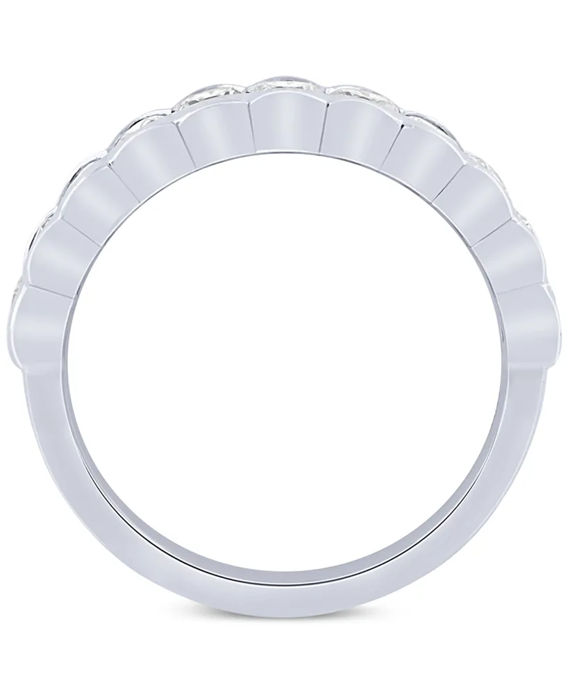 Diamond Scalloped Band (1/5 ct. t.w.) in 10k White Gold
