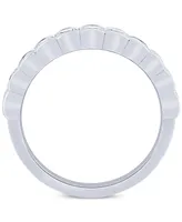 Diamond Scalloped Band (1/5 ct. t.w.) in 10k White Gold