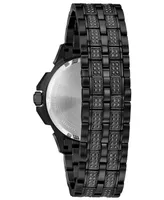 Bulova Men's Phantom Black Stainless Steel & Crystal-Accent Bracelet Watch 41.5mm