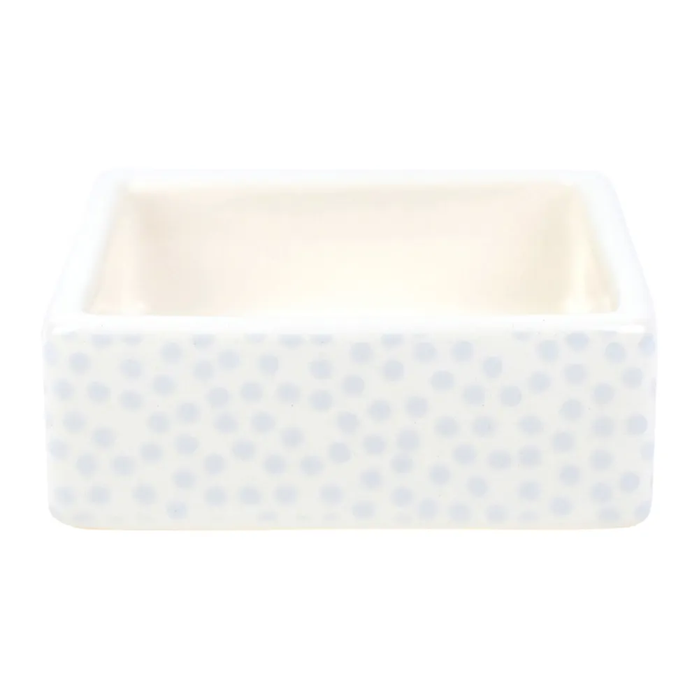 Coton Colors by Laura Johnson Mr. and Mrs. Square Trinket Bowl Set/2