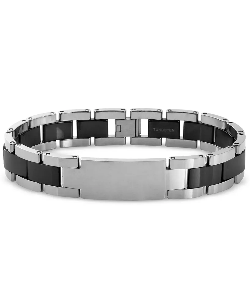 Men's Id Bracelet in Tungsten