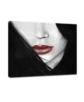 Ready2HangArt 'Temptation Iv' Mouth Profile Canvas Wall Art