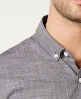 Club Room Men's Texture Check Stretch Cotton Shirt