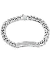 Men's Diamond (1/2 ct. t.w.) Id Bracelet in Sterling Silver (Also in 14k Gold Over Silver)