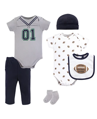 Little Treasure Unisex Baby Layette Set, Football Jersey, 6-Piece Set