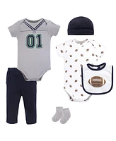 Little Treasure Unisex Baby Layette Set, Football Jersey, 6-Piece Set