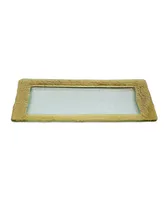 Classic Touch 14.5" Rectangular Glass Serving Tray