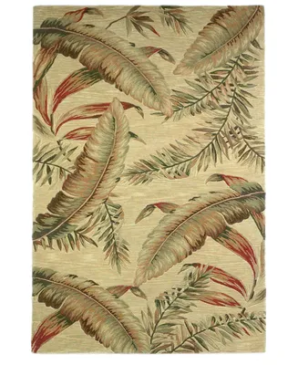 Kas Sparta Ferns 3124 Ivory 3'6" x 5'6" Area Rug