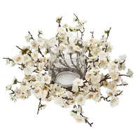 Nearly Natural Plum Blossom Candelabrum