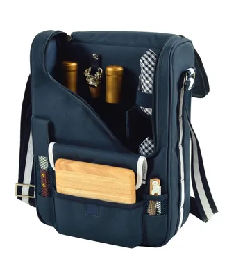 Picnic at Ascot Bordeaux Insulated Wine and Cheese Tote - Glass Glasses