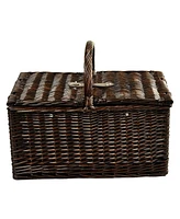 Picnic at Ascot Buckingham Willow Basket with Service for 4