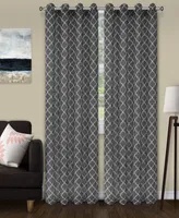 Superior Trellis Sheer 2-Piece Curtain Panels with Grommet Header Top, 52" X 84"