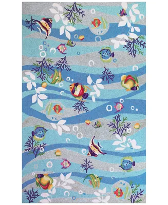 Kas Sonesta Tropical Fish 2011 Blue 5' x 7'6" Area Rug