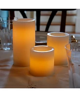 Lumabase Set of 3 Flickering Led Candles with Remote Control