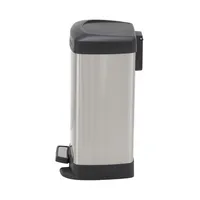 Household Essentials Stainless Steel 8L Saxony Rectangle Trash Can