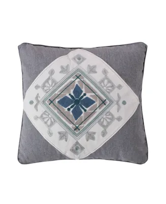 Levtex Tania Crewel Medallion Decorative Pillow, 18" x 18"