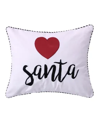 Levtex Rudolph Heart Santa Decorative Pillow, 18" x 18"