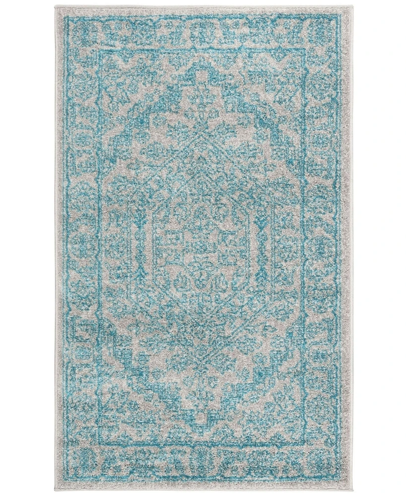 Safavieh Adirondack 108 Light Gray and Teal 3' x 5' Area Rug