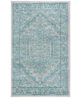 Safavieh Adirondack 108 Light Gray and Teal 3' x 5' Area Rug