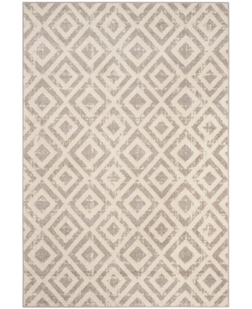 Safavieh Amsterdam AMS105 Ivory and Mauve 4' x 6' Outdoor Area Rug