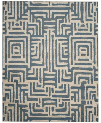 Safavieh Amsterdam AMS106 Ivory and Light Blue 8' x 10' Outdoor Area Rug